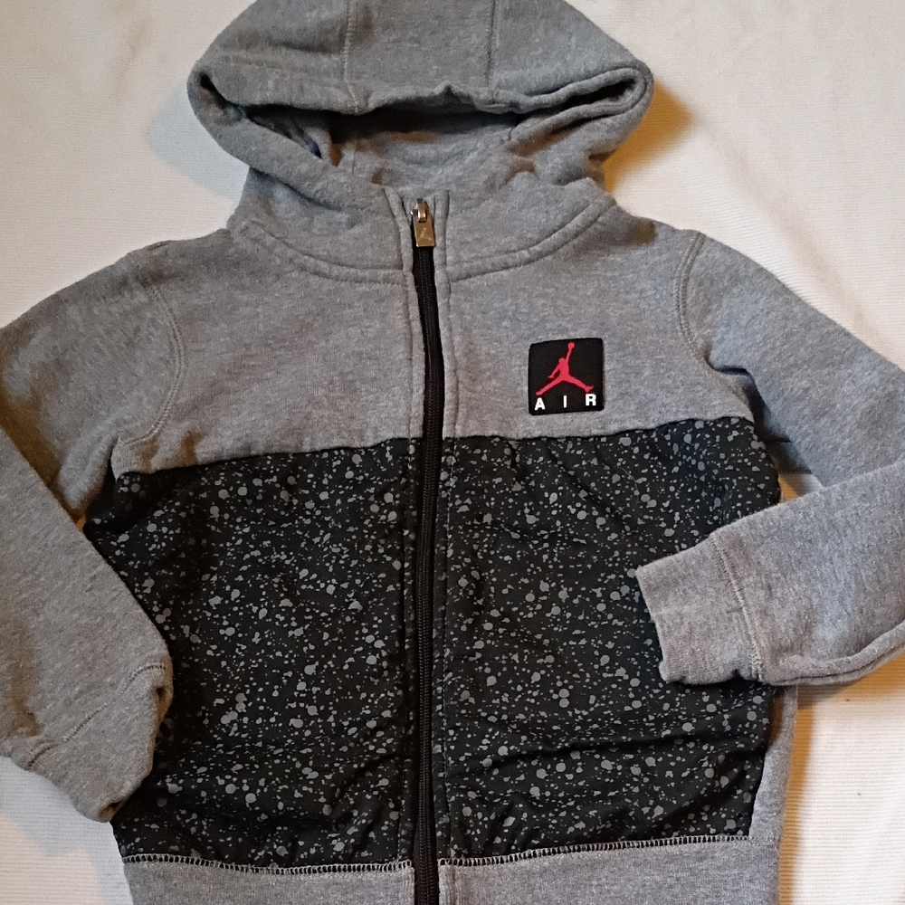 Jordan Nike Zip Down Hooded Sweatshirt